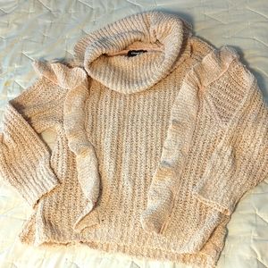 Express, S, Ruffle Front Sweater